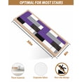 thumbnail image 4 of Stair Treads for Wooden Steps, Purple Grey Peel and Stick Stair Treads with Reusable Adhesive, Modern Purple Geometric Non Slip Indoor Stairs Runner Rugs Mats for Elders Dogs 8"x30" 7PCS, 4 of 7