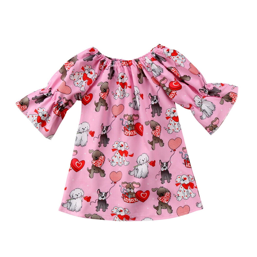 half shoulder dress for kids