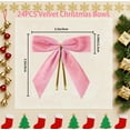 thumbnail image 2 of 24 Pcs Burgundy Small Velvet Christmas Bows for Christmas Tree Decorations, 3.5 Inch Xmas Velvet Ribbon Bow Ornaments for Christmas Farmhouse Wreath Garland DIY Craft Gift Wrapping Decorative(C), 2 of 18