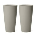 thumbnail image 5 of Step2 Tremont 28-Inch 2pk Round Concrete Large Indoor/Outdoor Planter, Plastic, Gray, 5 of 5