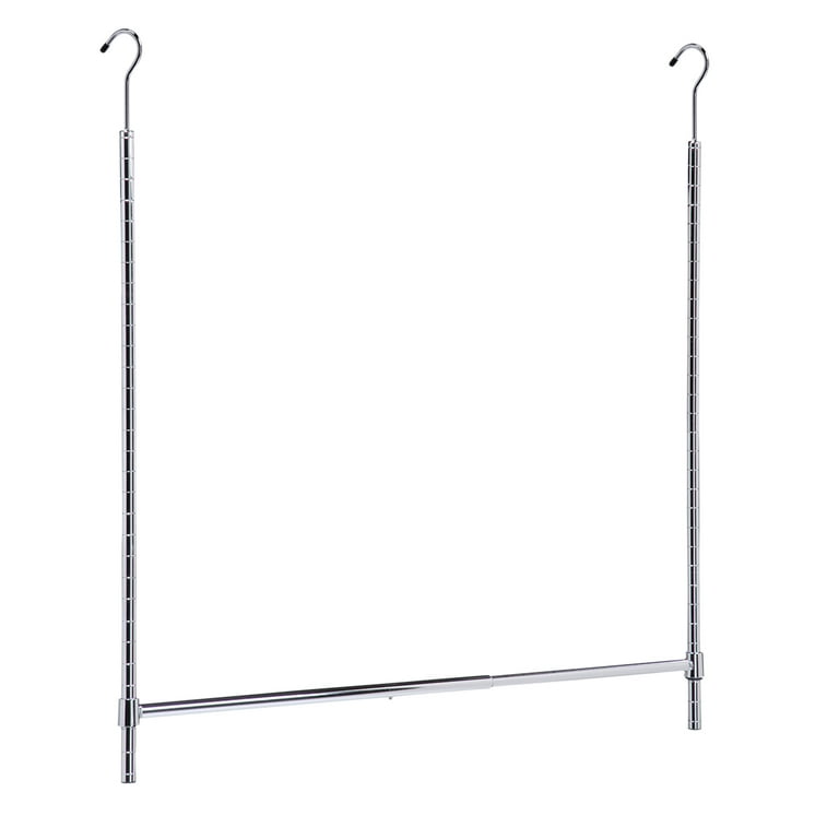 Honey Can Do Steel Adjustable Hanging Closet Rod Chrome Walmart