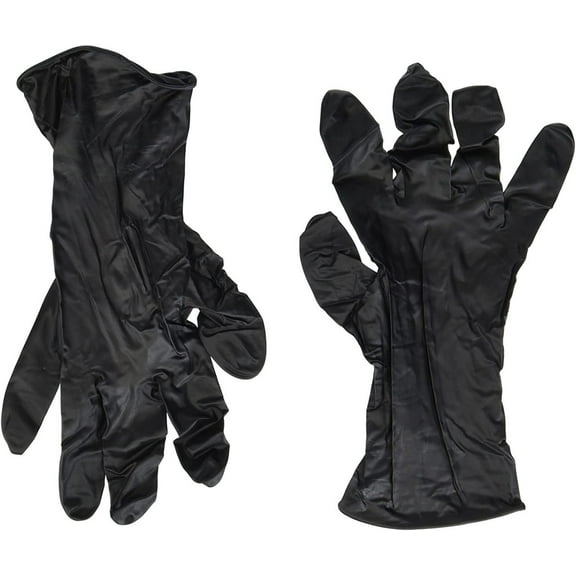 Adenna Dark Light 9 mil Nitrile Powder Free Exam Gloves (Black, Medium) Box of 100 - Pack of 2