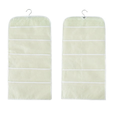 

Wovilon 510 Non-Woven Double-Sided Storage Bag Washable Wardrobe Multi-Pocket Bra Hanging Bag Door Rear Socks Storage Bag