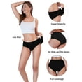 thumbnail image 4 of TIICHOO Womens Underwear Cotton Stretchy Hipster Panties for Women Pack of 8 (Medium, 8 Black), 4 of 7