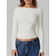 thumbnail image 5 of Camisa de Larga con Cuello Redondo para Mujer, Básica, con Doble Forro y Fruncido Lateral, para Salir XS, 5 of 7