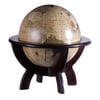 11" Vintage-Style Table Top Globe with Dark Wooden Stand