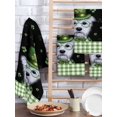 thumbnail image 2 of St. Patrick's Day Kitchen Dish Towels for Drying Dishes Set of 4, Lucky Shamrock Cute Puppy Hat Green Plaid Waffle Weave Microfiber Hand Tea Bathroom Towels Quick Dry & Absorbent Towel 15.7x23.6, 2 of 7
