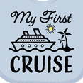 thumbnail image 4 of Inktastic My First Cruise with Cruise Ship and Palm Trees Boys or Girls Baby Bib, 4 of 4