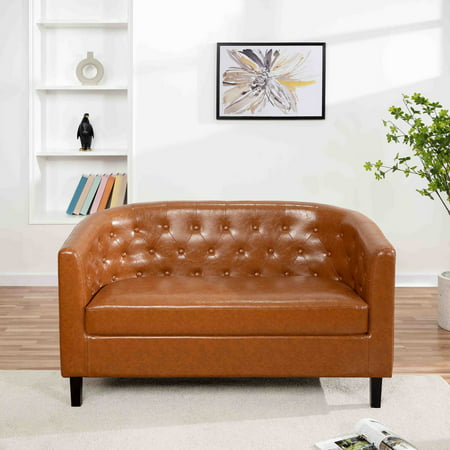 Emma Loveseat by Naomi Home-Color:Caramel