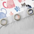 thumbnail image 4 of Homewish Funny Colorful Cat Curtains Pack of 2 (42x84 Each) for Kids, Kawaii Kitten Animal Curtains Blackout, Cartoon Cherry Blossoms Bedroom Curtains, Curtains and Drapes Bedroom Decor, 4 of 6