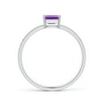 thumbnail image 2 of ANGARA Natural 0.25 Ct. Amethyst with Diamond Solitaire Ring in 14K White Gold for Women (Ring Size: 4), 2 of 8