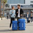 thumbnail image 6 of 3 Piece Softside Luggage Set, Heavy-Duty Water-Resistant Softshell Suitcase with Wheels, 20"/26"/30" Lightweight Rolling Luggage Bag, Blue,TA510, 6 of 8