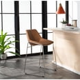 thumbnail image 5 of SAFAVIEH Alexis Solid Mid-Century Counter Stool, Cigar Brown, 5 of 12