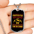 thumbnail image 2 of The Firefighter Whispers Back Necklace Stainless Steel or 18k Gold Dog Tag 24" Chain, 2 of 8