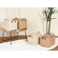 thumbnail image 7 of Unique Bargains Fabric Storage Cube Storage Bin Storage Basket Beige Wave, 7 of 7