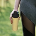thumbnail image 6 of Picia Yellow Gingham Pattern Water Bottle 18 oz Stainless Steel Insulated Bottles With Handle Leak Proof Gym Sport Water Jug BPA-free insulated kettle For Men Women Adults, 6 of 7