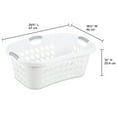 thumbnail image 2 of Sterilite Ultra HipHold 1.25 Bushel Plastic Clothes Laundry Basket, 12 Pack, 2 of 7