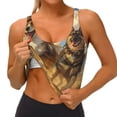 thumbnail image 3 of Balery Farm Corgi German Shepherd Sujetadores deportivos con espalda cruzada para mujer, acolchados, sin costuras, de alto impacto, ideales para yoga, gimnasio, entrenamiento y fitness.-XX-Large, 3 of 8