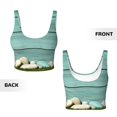 thumbnail image 6 of Goofa Wood Grain Printed Sports Bras for Women, High Impact Running Bra Workout Crop Tank Tops Longline Sports Bra Push up-Medium, 6 of 9