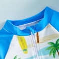 thumbnail image 6 of mgoYE Toddler Boy Swimsuit Toddler Baby Boy One Piece Swimsuit Shark Long Sleeve Zip Up Bathing Suit Infant Rash Guard Swimwear with Hat(Blue,1-2 Years), 6 of 6
