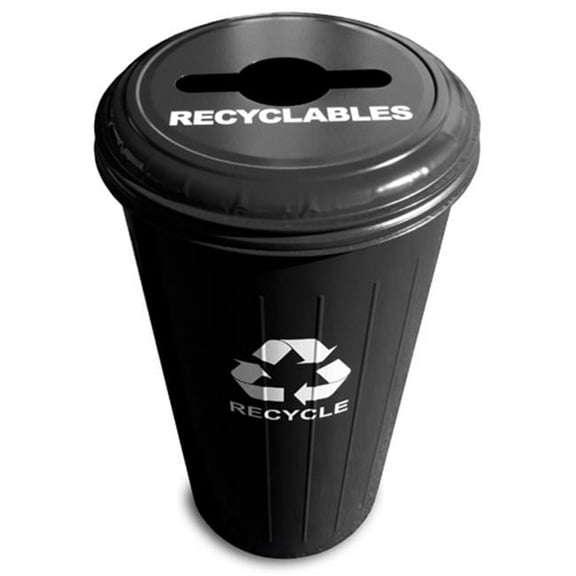 Combo Recycling Container Black "Set of 1