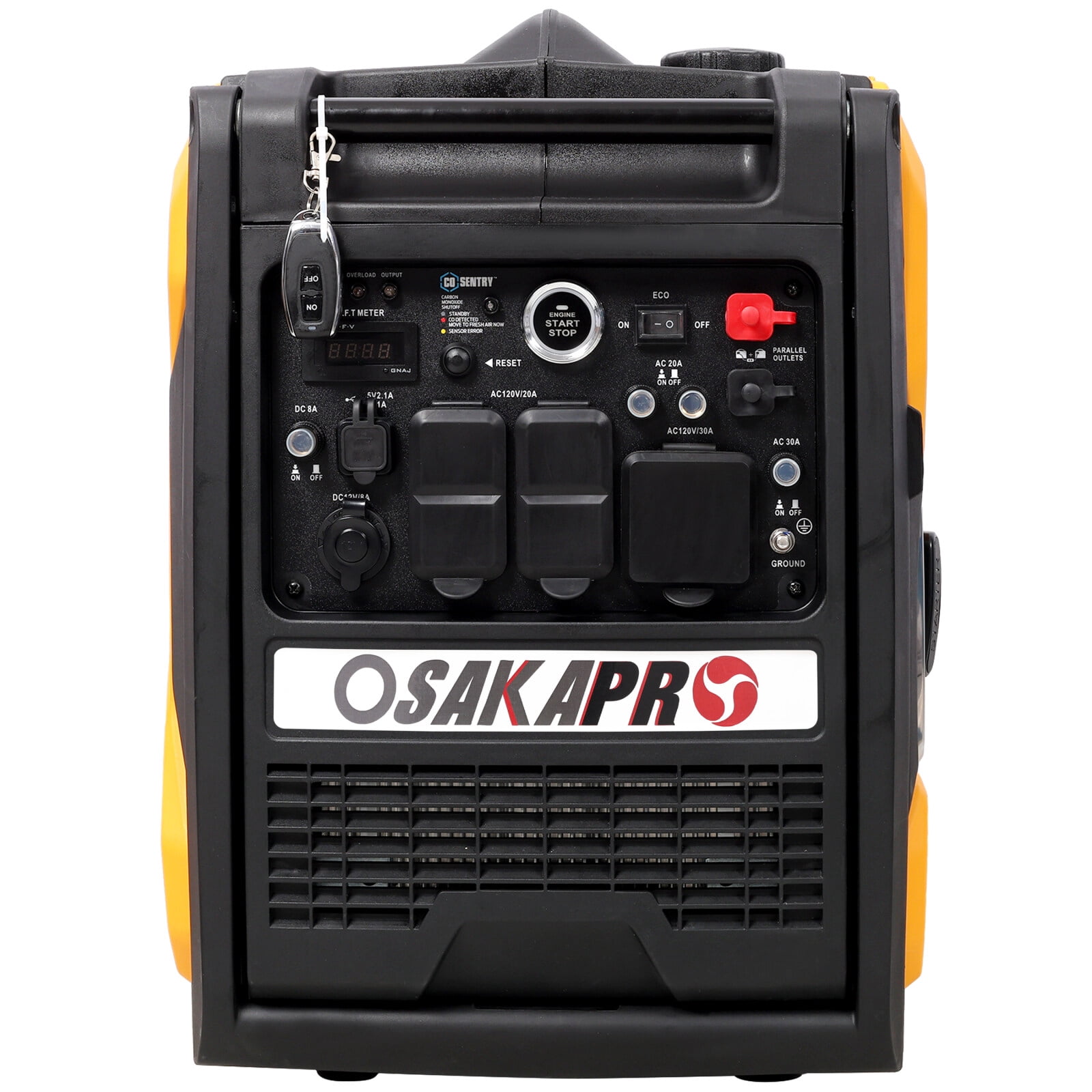 5500W Super Quiet Portable Inverter Generator with Remote Start & Electric Ignition, Foldable Handle & Wheels, 224cc EPA Certified for Home Backup, RV Camping & Power Tools