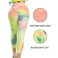 thumbnail image 5 of Deago Women's High Waist Yoga Pants Tie Dye Tummy Control Slimming Textured Booty Leggings Running Workout Ruched Butt Lift Pants (Yellow, M), 5 of 9