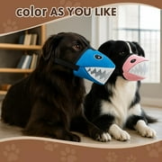 Colenumone Dog Muzzle Shark Design – Mesh Soft Muzzle for Small Medium Large Sized Dogs, Adjustable for No Bark, BitingScavenging, Licking & Chewing, Blue/Black/Pink (S–XL)