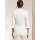 thumbnail image 4 of Chaqueta Tipo Cárdigan de Traje Formal con Mangas 3/4 y Solapa para Mujer blanco XL, 4 of 5