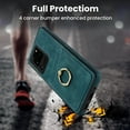 thumbnail image 3 of Fit for Samsung Galaxy S20 Ultra Case Card Pocket 360° Rotatable Ring Holder Kickstand, Shockproof Drop Resistant PU Leather Soft TPU Back Protective Phone Case For Samsung Galaxy S20 Ultra, Blue, 3 of 8