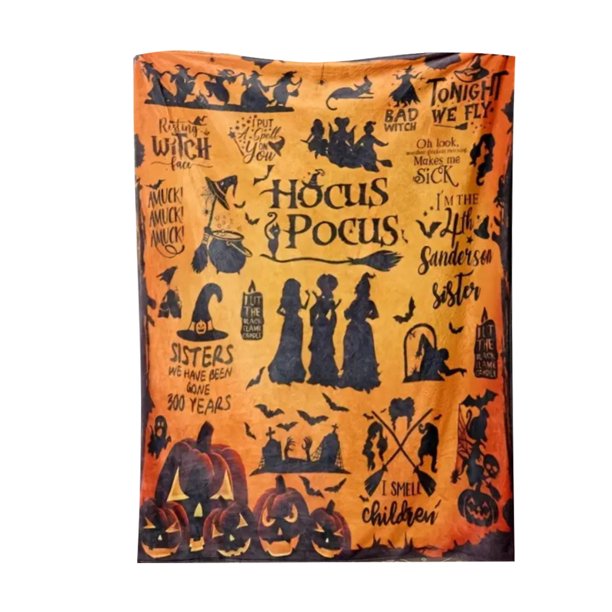 Halloween manta para decoraciones silla cama sofá (DZBL-01-1.3x1.5m)