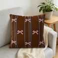 thumbnail image 3 of Detachable Bow Pillow for Bedroom, Office Chair, and Sofa, Soft Flock Material, Versatile Indoor/Outdoor Use, for Holiday Decor and, 3 of 6
