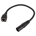 thumbnail image 2 of Cable XLR Macho A RJ45 Hembra, Transmisión De Señal Clara Sonido HiFi De 11,8 Pulgadas PVC Conector XLR Macho A RJ45 Ethernet De 3 Pines Para Estudio, 2 of 7