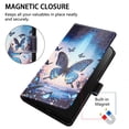 thumbnail image 5 of Colorful Painted Wallet Phone Case for iPhone 17 6.3" , PU Leather Flip Folio Cover With Card Slots, Magnetic Closure, Kickstand, Shockproof Protective Phone Case,Blue Butterfly,For iPhone 17, 5 of 10