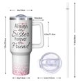 thumbnail image 2 of Gifts for Your Sister - 40oz Tumbler with Handle and Straw, Insulated Stainless Steel Cup, Unique Birthday Christmas Gift for Soul Sister, BFF, Bestie, Best Friends, 2 of 5