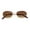 Gold - Brown, variant on Luxury Rimless OG Fancy Narrow Oval Metal Rim Hustler Fashion Sunglasses Gold - Brown