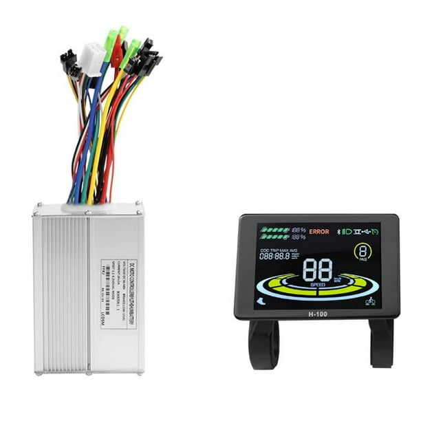 Pantalla LCD para Tablero de Instrumentos de Bicicleta Eléctrica H-100 SM5+2PIN+20A 36V/48V Controlador de Sinusoidal para Kit de Modificación de Bicicleta de Montaña