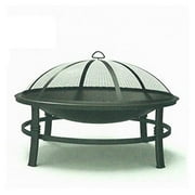 WAD15121A 29 in. Outdoor Round Fireplace Brushed Copper Finish