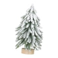 thumbnail image 4 of Árbol de Navidad flocado, adorno de cedro, árbol en miniatura, árbol de Navidad artificial vintage con Nieve Blanca Talla M, 4 of 9