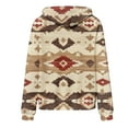 thumbnail image 5 of Weiqiqre Sweatshirts for Women Geometric Print Vintage Hoodie Pullover Western Ethnic Rhombus Printed Hooded Sweatshirt, 5 of 5