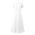 thumbnail image 6 of Maxi Dresses For Women 2025 Sevevn Women's Summer Short Sleeve Solid Color Soft Comfortable Long Dress, 6 of 6