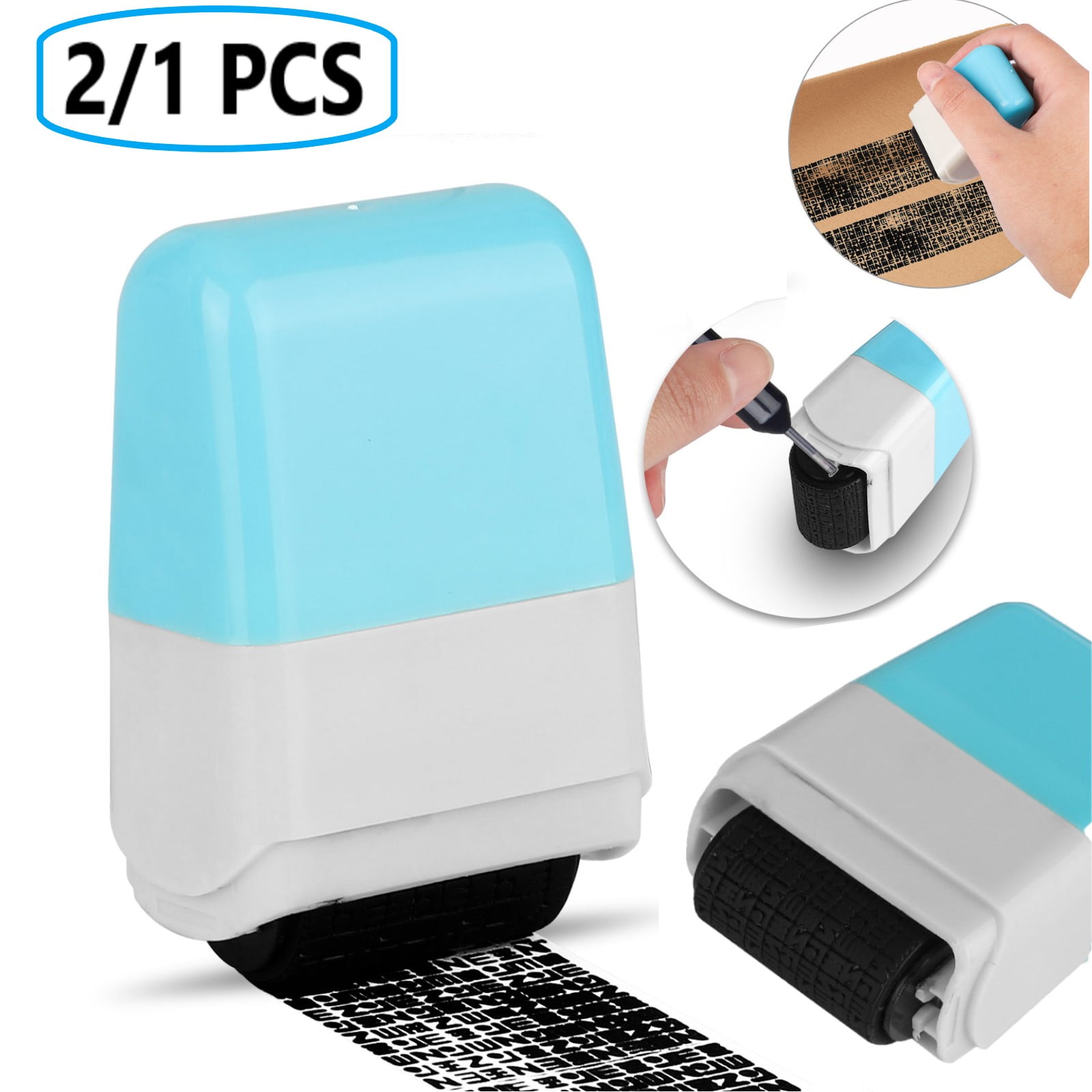 Erase It Stamp Self Inking ID Protection Identity Theft Hide Roller Privacy Ink 