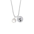 thumbnail image 2 of Delight Jewelry Silvertone Bear Paw Silhouette Silvertone Script Initial Disc - I - Charm Necklace, 20"+3", 2 of 4