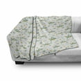 thumbnail image 3 of Lemons Soft Flannel Fleece Throw Blanket, Citrus Fruits on Branches with Green Leaves Tropical Pattern, Cozy Plush for Indoor and Outdoor Use, 50" x 60", Jade Green Almond Green, by Ambesonne, 3 of 6