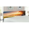 thumbnail image 2 of Nature Headboard, River with the Grass in Sun Rays Beams Tree Dramatic Ukraine Rural Print, Upholstered Decorative Metal Bed Headboard with Memory Foam, King Size, Multicolor, by Ambesonne, 2 of 4