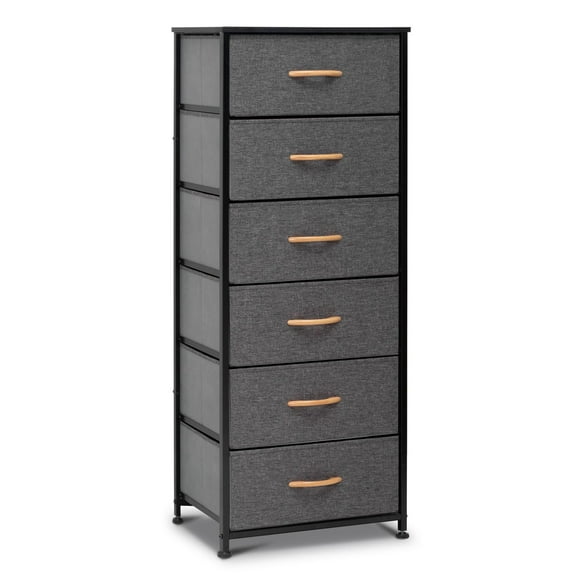 Pellebant Blue 6 Drawers Dresser Vertical Storage Tower for Bedroom