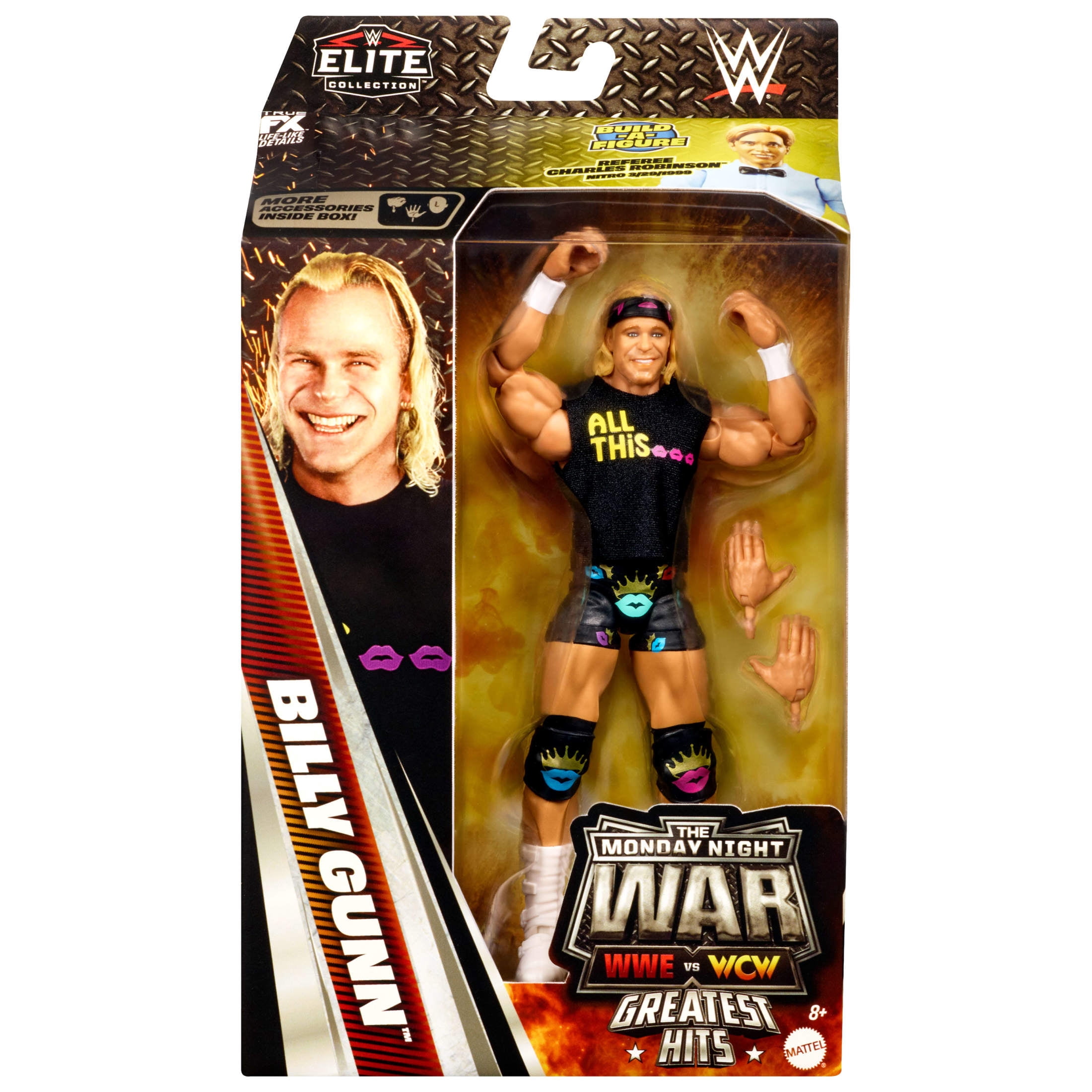 WWE Monday Night War Elite Collection Billy Gunn Action Figure & Accessories 6-inch Set