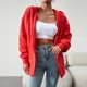 thumbnail image 1 of Cárdigan para mujer sudadera holgada minimalista con frente abierto ropa de calle Tops informales, 1 of 9