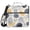Circle and Dot Doodle, variant on 3 Ring Zipper Binder with Shoulder Strap Waterproof Trapper Keeper 2 Inch D-Ring 500 Sheets Capacity Blue Flower and Leaf