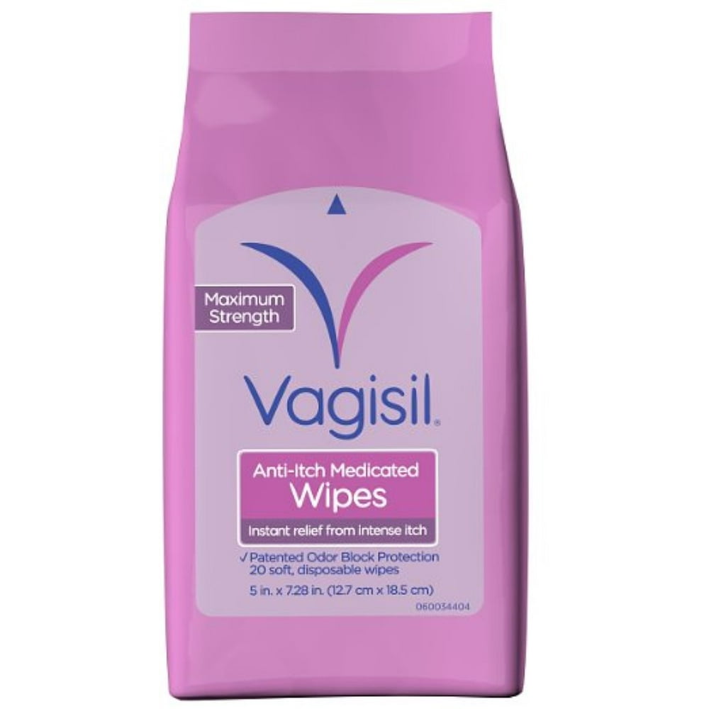 2 Pack Vagisil AntiItch Medicated Wipes 20 Each